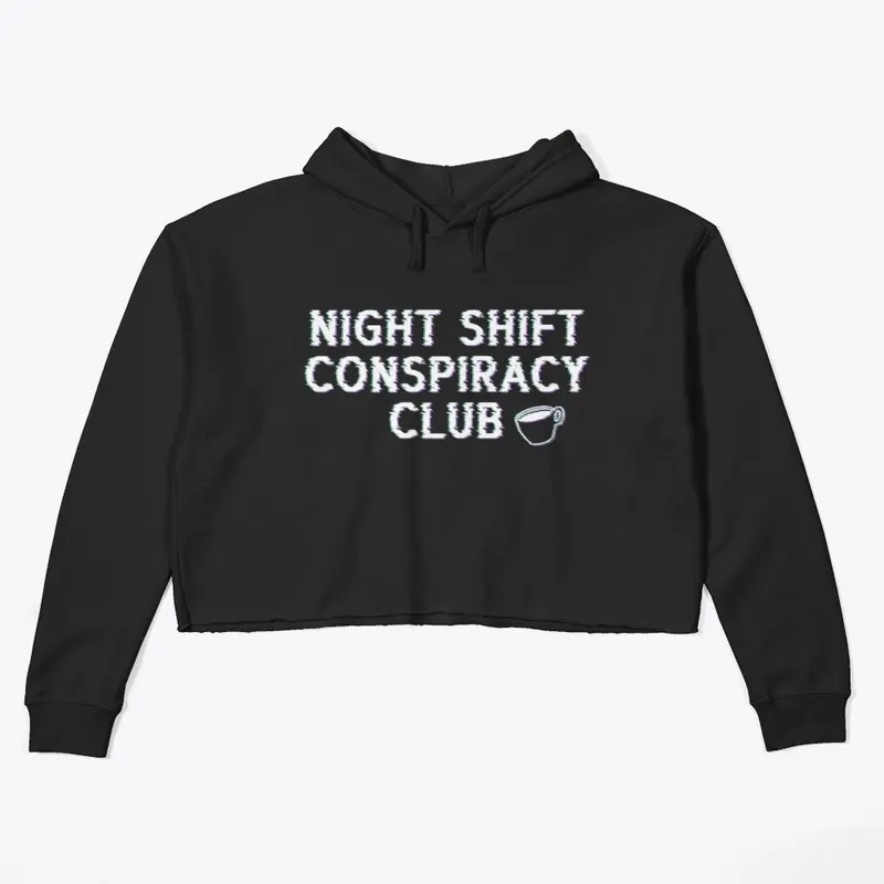 Conspiracy Club Glitch Crop Hoodie